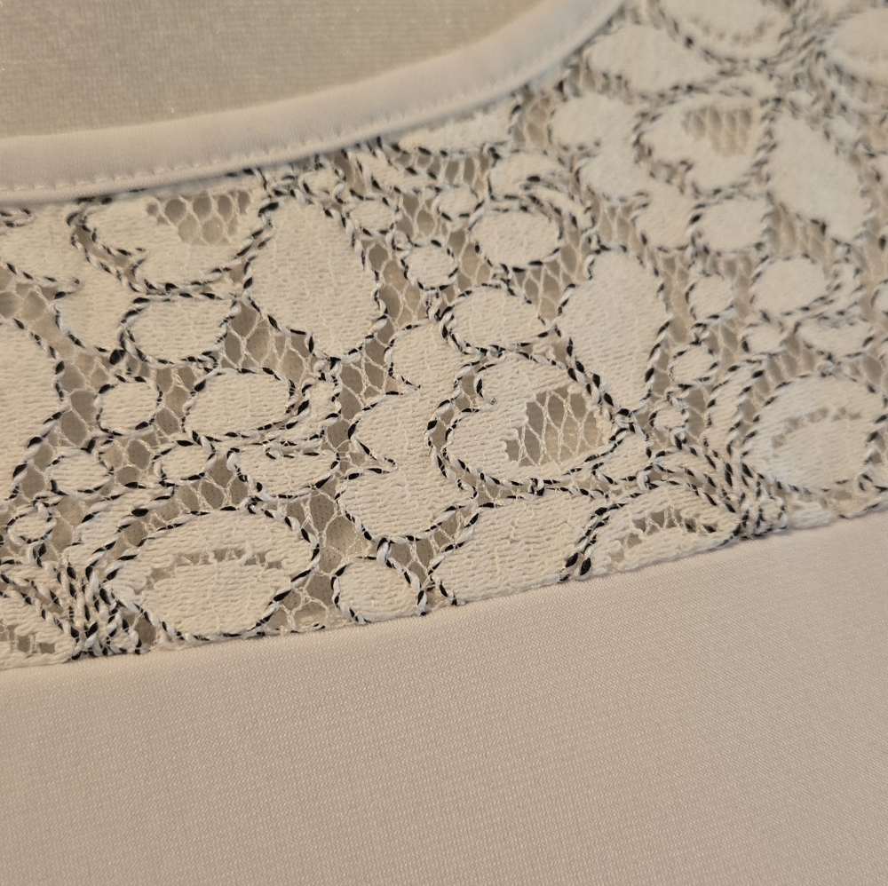 Calvin Klein White Lace Accent Tank Top - Picture 5 of 8